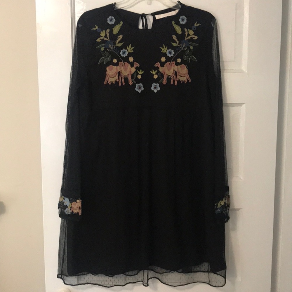 Zara embroidered dress
